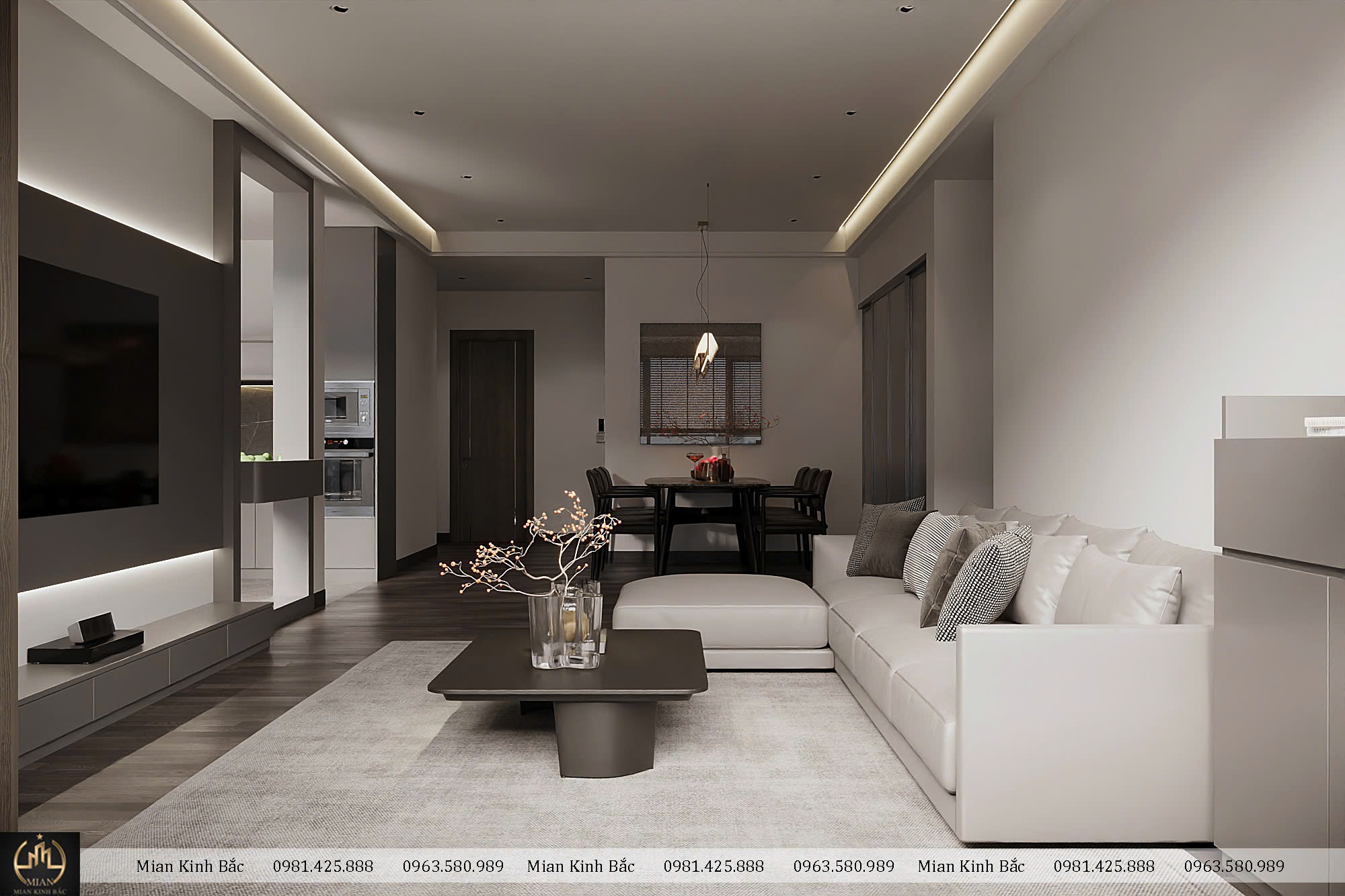 Phòng khách + khu ăn